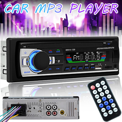 #ad Car Stereo Audio Bluetooth In Dash FM Aux Input Receiver SD USB MP3 Radio Player