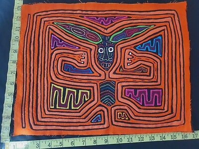 #ad Panama Kuna Mola Folk Art Reverse Applique Embroidery Quilted 1902