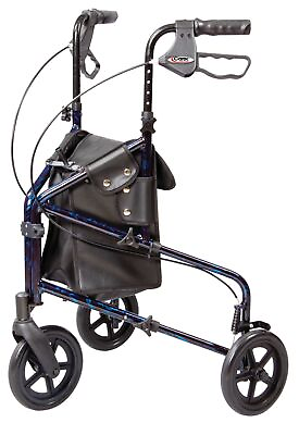 #ad Carex 3 Wheel Walker for Seniors Foldable Rollator Walker with Three Wheels T