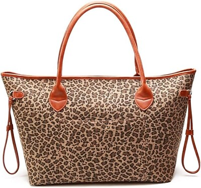 #ad Large Womens Tote Bag Leopard Bag Canvas Western Beach Tote Purse