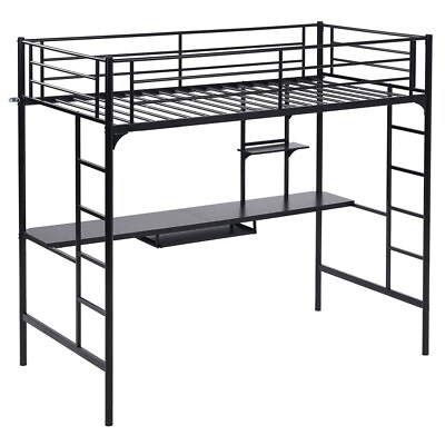 #ad New Bed Iron Table Shelf Elevated Bed Iron Bed 198*143*182cmFree Ship