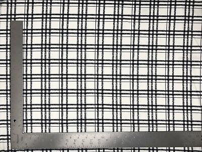 #ad Techno Crepe Knit Plaid Checkered #1 Print Fabric