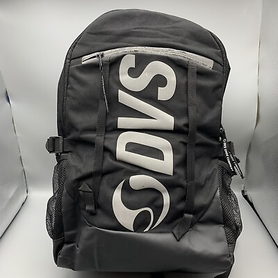 #ad DVS Skateboarding Shoe Company 6 Pocket Backpack Large Black Adjustable Straps