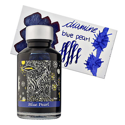 #ad Diamine Shimmer Ink Blue Pearl Bottled Ink For Fountain Pens 50 ml New DM 9001