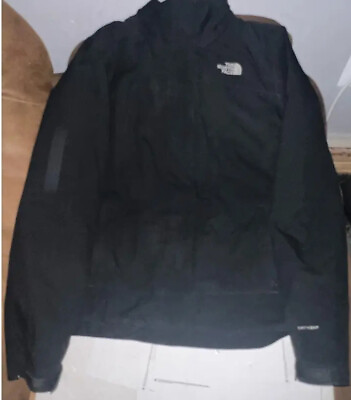#ad The North Face Womens Jacket Coat Black Waist Length Full Zip Pockets Logo S