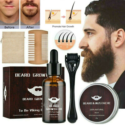 #ad Beard Growth Kit Beard Growth Oil amp; Derma Roller Mustache Hair Growth Boosts