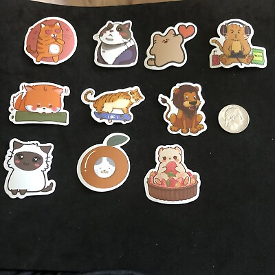 #ad Scrapbook Stickers Cats Lot of 10 Stickers.