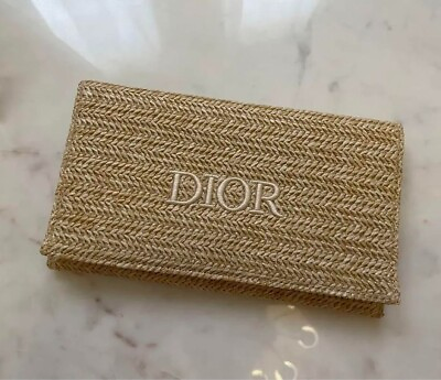 Christian Dior Novelty Clutch Pouch 2023 Summer Rattan Beige JP Original Limited