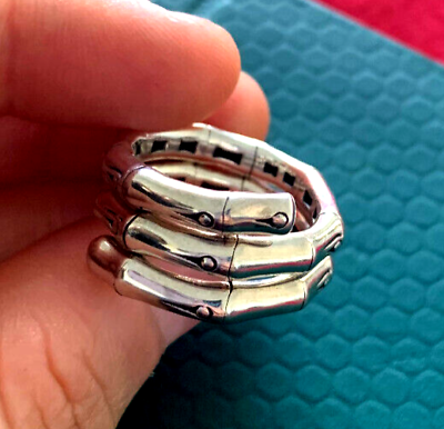 #ad John Hardy Size 8 Spiral Coil Bamboo This Planted 2 Bamboos Sterling Ring