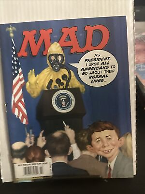 #ad 2002 Feb. Mad Magazine #414 Pres. in Hazmat Suit Harry Potter Excellent