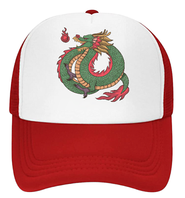 #ad Dragon Hat Fire Dragon Baseball Hat Adjustable Snapback Hat Unisex Snapback