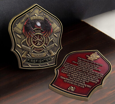 #ad Firefighter 911 Commemorative Coin Fire Dept 343 Fallen Hero Challenge Coin