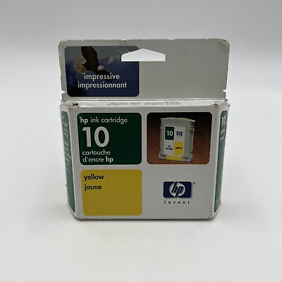 #ad HP C4842A 10 Ink Cartridge designjet Yellow juane color expired 2004