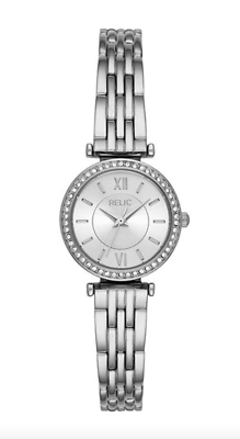 Relic by Fossil Women#x27;s Kimberly Crystal Accent Silver Tone Watch ZR34590 $37.50