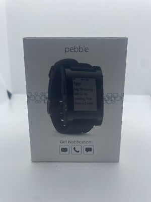 #ad Pebble Watch Classic Jet Black Model 301BL *WILL NOT BOOT UP*