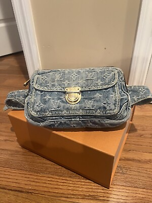 #ad Louis Vuitton Authentic Limited Edition Denim Bum Bag Waist Bag