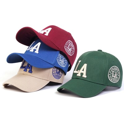 #ad Baseball Caps LA Los Angeles Embroidery Cap Outdoor Adjustable Unisex Casual Hat