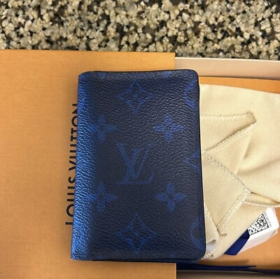 #ad Authentic Pre Loved Louis Vuitton Navy Blue Pocket Organizer w Monogram