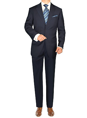 #ad GIORGIO NAPOLI Mens 2 Button Modern Classic Fit Suit Set Piece Jacket Pant