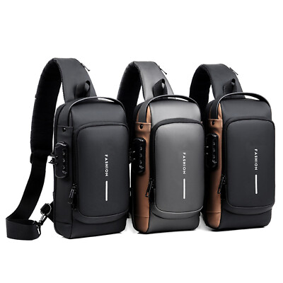 USB Charging Sport Sling Anti Theft Shoulder Bag Crossbody Bags Chest Backpack $22.36