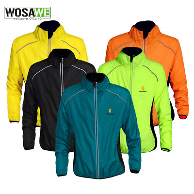 #ad Men Women Cycling Jacket Windproof Waterproof MTB Bike Rain Coat Hi Viz Clothing
