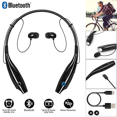 #ad Stereo Wireless Bluetooth Headphone Headset Mic Earphones Neckband Earbuds Sport