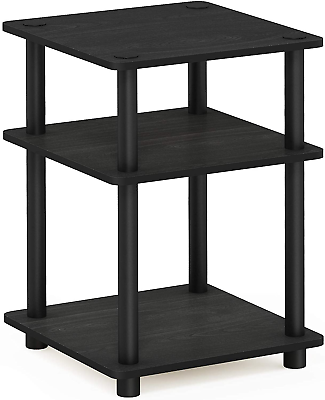 #ad End Table Night Stand 3 Tier Sofa Side Small Table Furniture Home Office Black