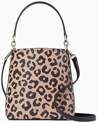 #ad #ad Kate Spade New York Darcy Graphic Leopard Small Bucket Crossbody Bag