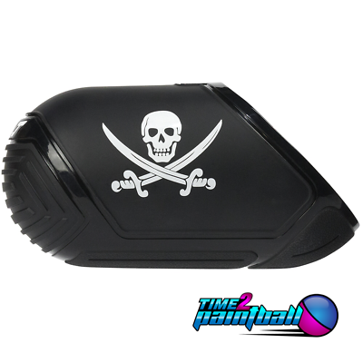#ad Exalt Paintball Tank Cover Black Jolly Roger Pirate Medium Fits 68ci 72ci