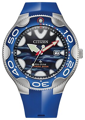 #ad Citizen Men#x27;s Promaster Sea Dive Eco Drive Blue Orca Date Watch 46MM BN0238 02L