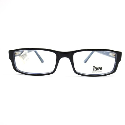 #ad Tempo MP2004 NV Blue Mens Rectangle Full Rim Eyeglasses frame 51 17 140