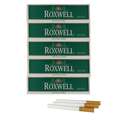 #ad Roxwell Menthol Green Cigarette Tubes King Size Pre Rolled 200 Pack 1000 Tubes