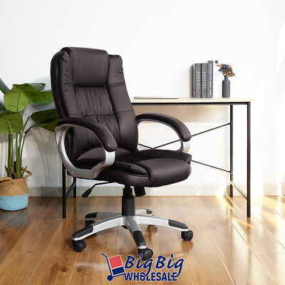 Soft Leather Office Ergonomic Executive Desk Chair Swivel Computer Chair gaming $114.99