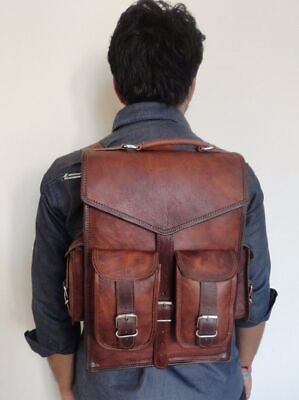 #ad Brown Vintage Leather Men#x27;s Backpack Leather Men#x27;s Bag Backpack
