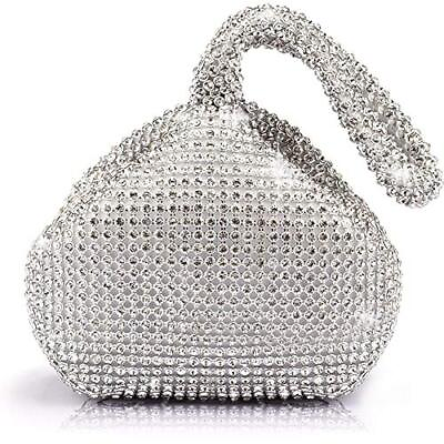 #ad Fashion Women Bridesmaid Lady Girl Bride Evening Clutch Bag for A Small Silver