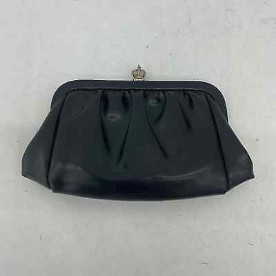 #ad Black Faux Leather Clutch for Women