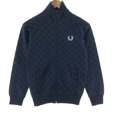 #ad Fred Perry Clothing Check Pattern Jersey Track Jacket Women#x27;s S Eaa390472 24031