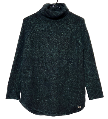 #ad Michael Kors Womens M Turtleneck Sweater Pullover Long Sleeve Green
