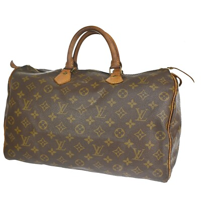 #ad LOUIS VUITTON Speedy 35 Travel Hand Bag Monogram Leather Brown M41524 62YE059