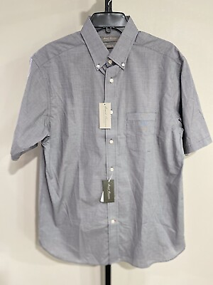 #ad Daniel Cremieux mens designer shirt INK BLUE WHITE cotton sz XL NEW $85 #C29