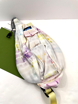 #ad Kavu MINI Rope Bag Cotton Crossbody Sling Purse Backpack Rainbow Dye MINI NWT