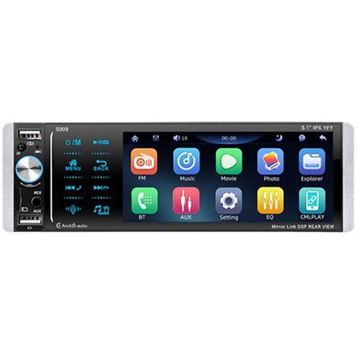 #ad Single Din Stereo Car Radio Bluetooth Touch Screen Carplay Mirror Link TF AUX FM