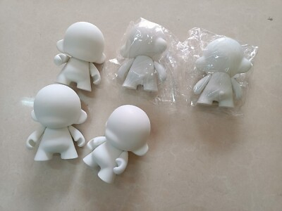 #ad Hot DIY Toy Cute White Embryo 4 inch Kidrobot Munny Unpainted White Vinyl Art
