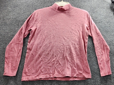 #ad Ladies St Johns Bay Sz Small Pink Mock Turtleneck Pullover Shirt