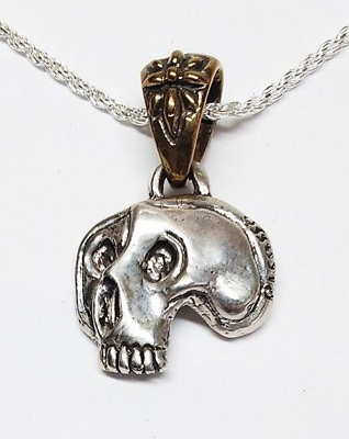 #ad Skull Picasso Silver Pendant V2