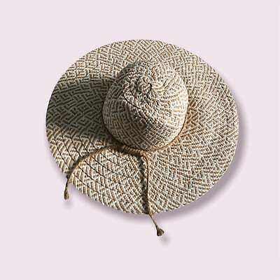 #ad Tropical Trends Beach Pool Hat Wide Brim Floppy Woven Packable