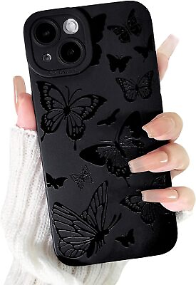 #ad Compatible for iPhone 13 Case Cute Cool Butterfly Black Design for Girls Women S