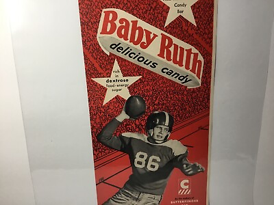 #ad 1950 Baby Ruth Candy Bar the all american candy bar. Original Print Ad.