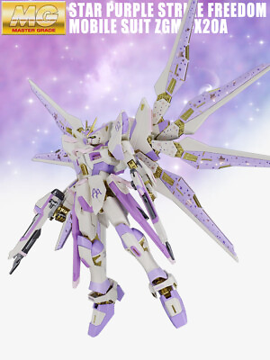 #ad NEW Gundam seed Strike freedom 2.0 Star purple custom Bandai MG 1 100 gunpla kit