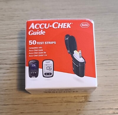 #ad Accu Chek Guide Diabetic Blood Glucose Test Strips 50 Exp 08 2025. #1